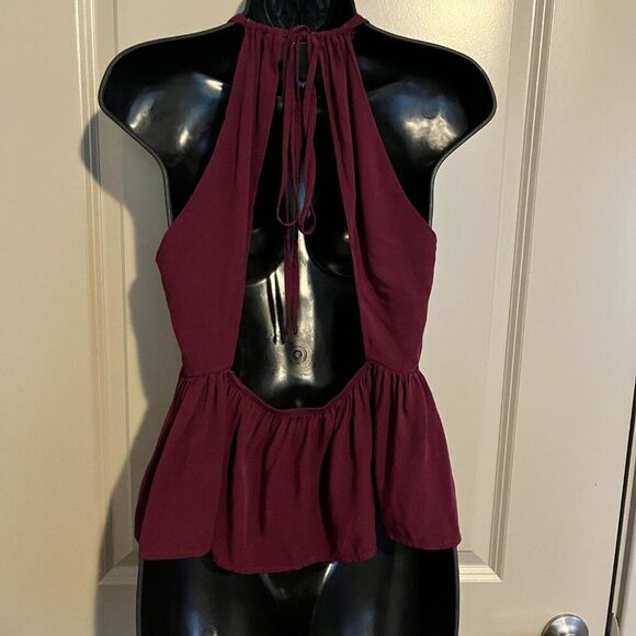 Women’s Red Tie Top, large - Picture 2 of 6